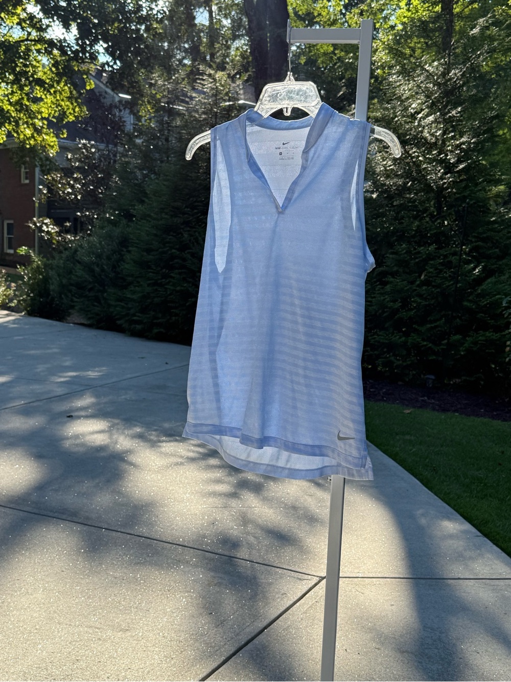 Nike Light Blue Sleeveless V-Neck Performance Tank
